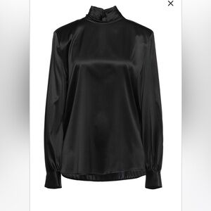 PINKO black silk turtleneck- size 2